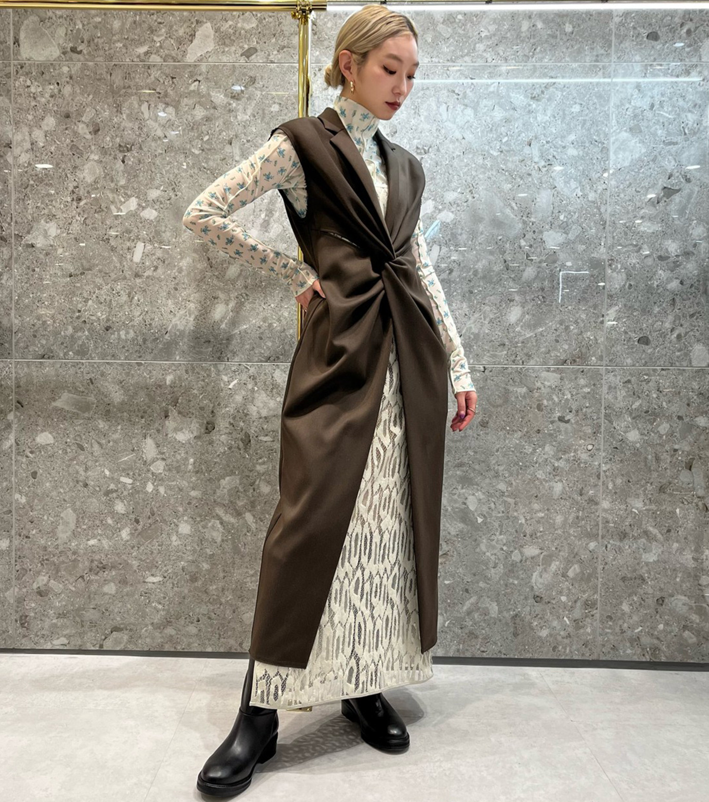 ル シェル ブルー - LE CIEL BLEU | Mole Lace Cami | RESTIR リステア