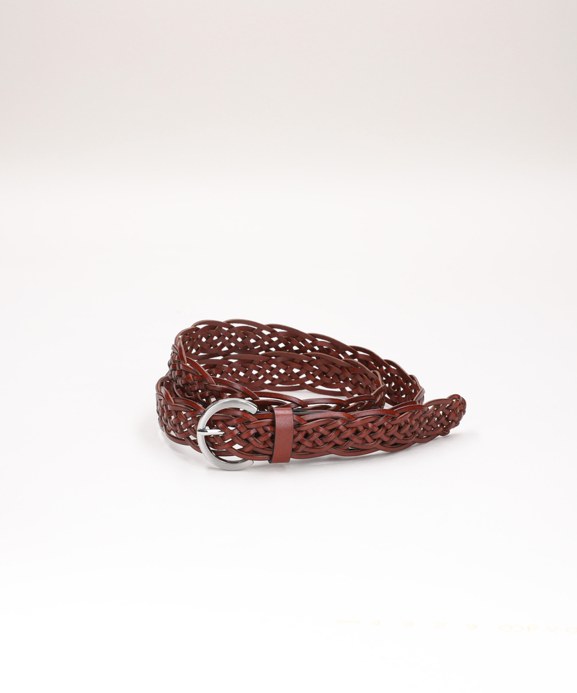 STONE Denimes レザーベルト ブラウン 34 30ストーンパンチングベルト