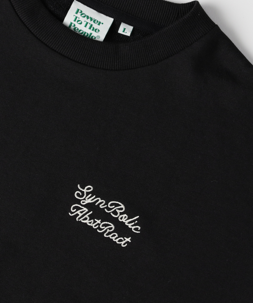 POWER TO THE PEOPLE】刺繍グラフィッククルーネックトレーナー(M