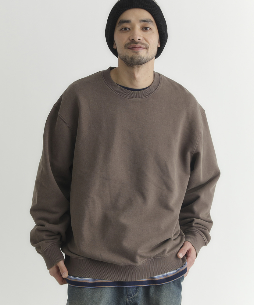 ピグメント加工クルーネックトレーナー(S サックス): トップス｜Right