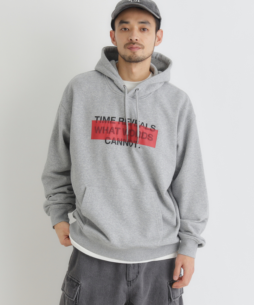 スクリーンプリントプルオーバーパーカー(S グレー): トップス｜Right