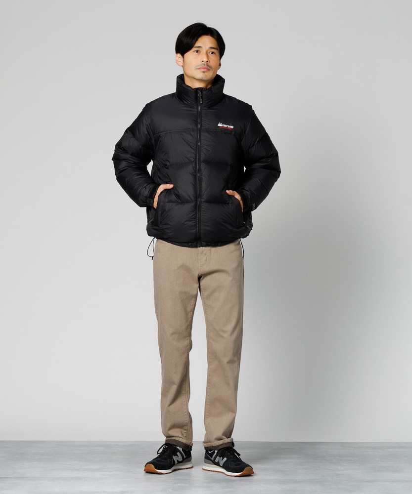 WEB限定】ナイロンミドルダウンジャケット(M ブラック): ジャケット