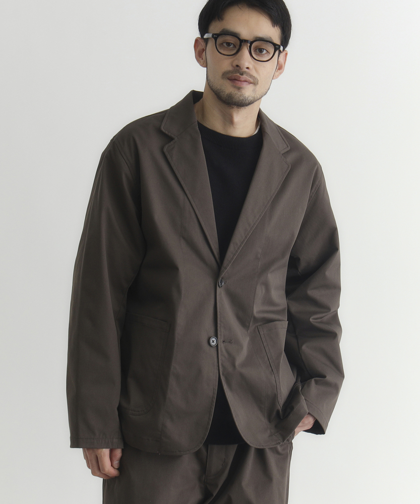 ワークルーズテーラードジャケット/セットアップ対応(M ブラウン