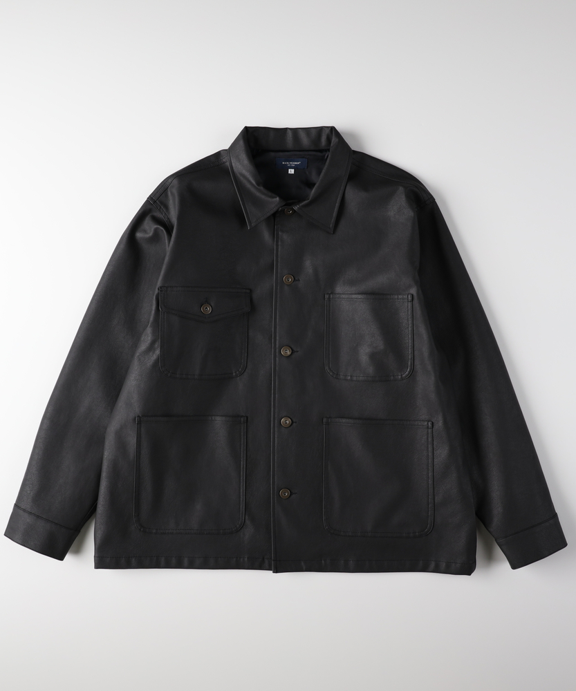 合成皮革カバーオール(S ブラック): ジャケット/アウター｜Right-on