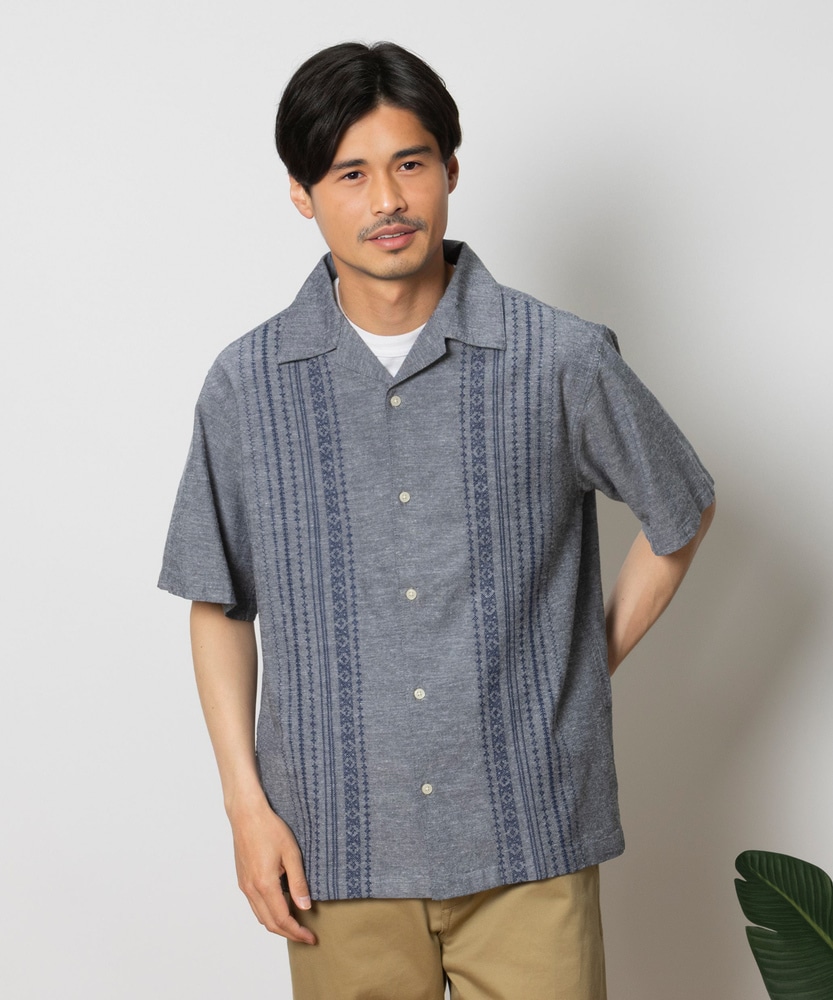 開襟半袖キューバシャツ※色によって価格が異なります。カートに追加後