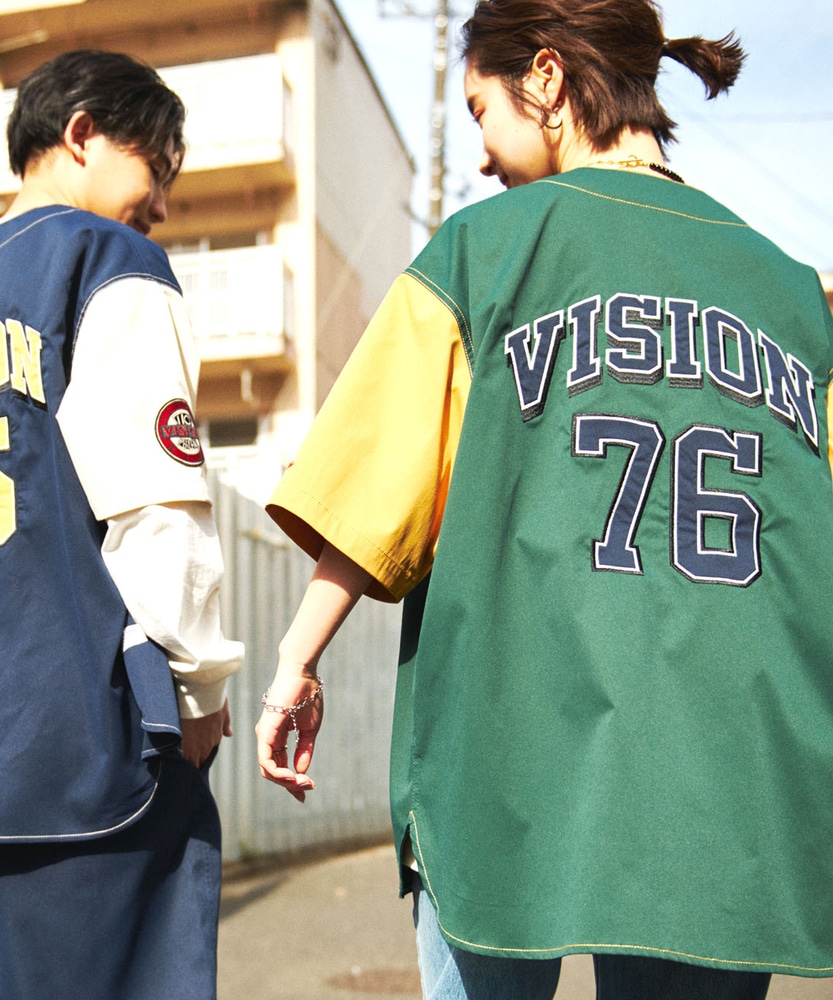 ワッペンベースボールシャツ(M ネイビー): トップス｜Right-on公式