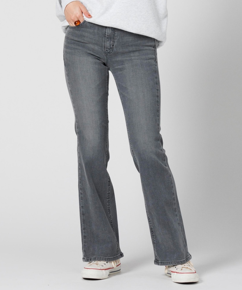 LISA」フレアパンツ【自宅で試着、返品送料無料】(25 グレー