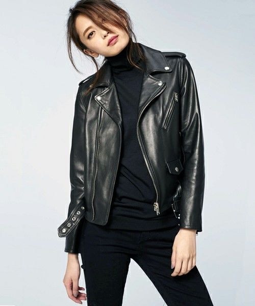 LITHIUM HOMME（リチウム オム）の「【FEMME】ラムレザーWライダース