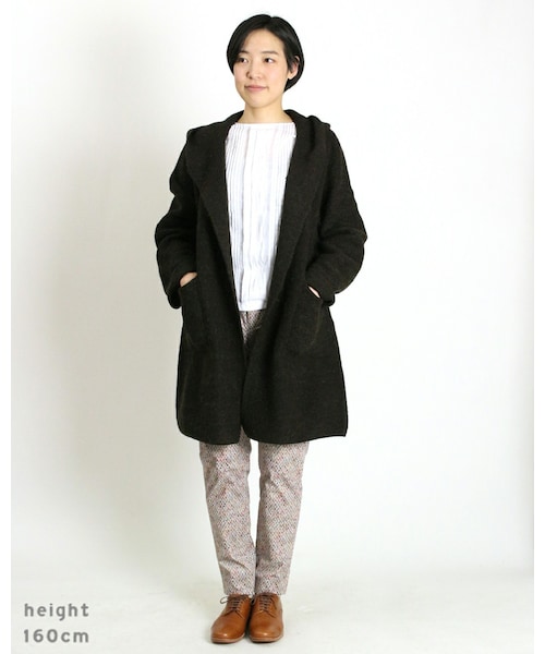 45R（フォーティファイブアール）の「ウールアルパカ縮絨フードコート