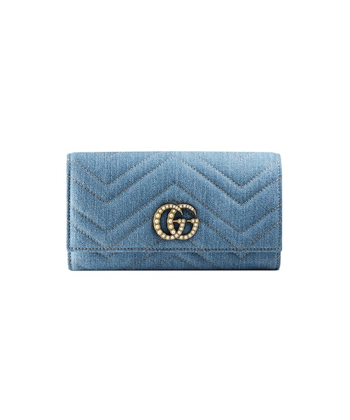 GUCCI（グッチ）の「Gucci - Ggマーモント デニム 長財布 - women