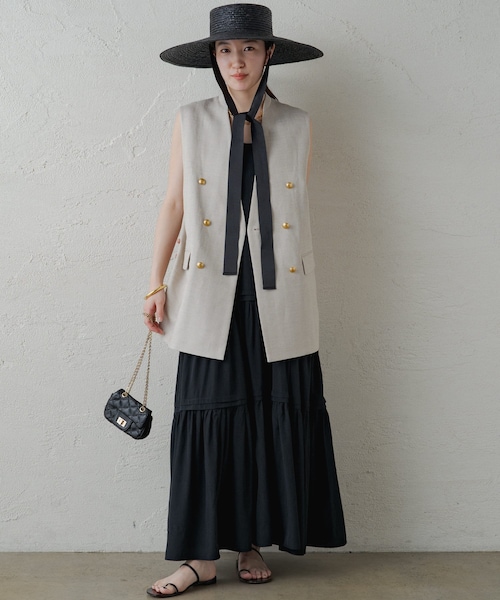 LOUNGEDRESS（ラウンジドレス）の「サテンティアードキャミワンピース