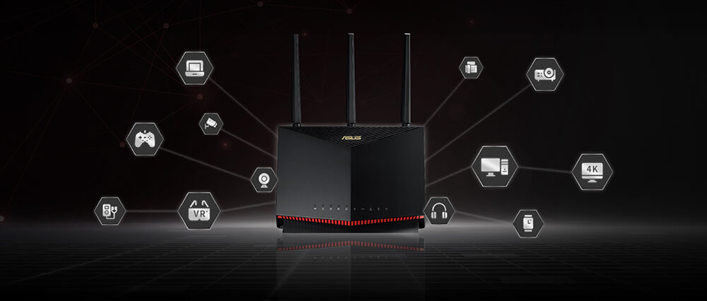 ASUS エイスース RT-AX86U [無線LAN親機/Wi-Fi 6（11ax）対応/4804