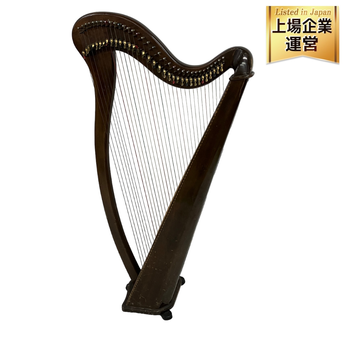 青山ハープ AOYAMA 140D 36弦 アイリッシュハープ レバー 虎杢 青山