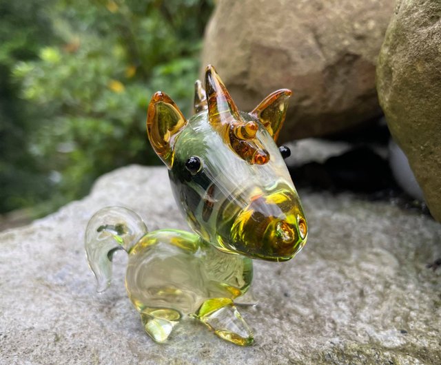 Daum クリスタルガラス 馬の頭部彫刻 オブジェ ケース付き Daum