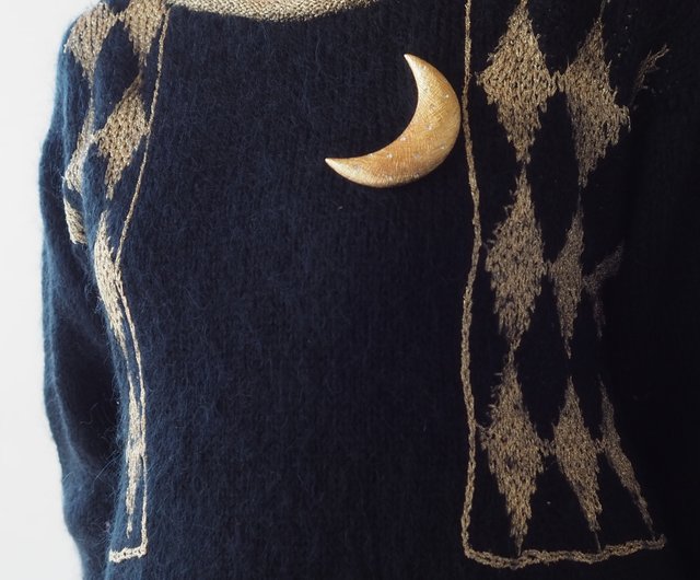 CHRISTIAN DIOR ディオール MOON 月ブローチ ゴールド ヴィンテージ