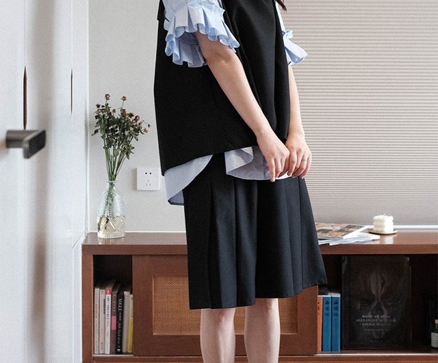 10%OFF】ハイウエストAラインワイドプリーツキュロットパンツ withher