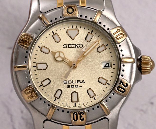 SEIKO】セイコー SCUBA Diver's クォーツ腕時計 ゴールド 36mm SBBC012