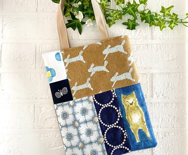 ミナペルホネン パッチワーク 手提げバッグ minaperhonen ユーカリの実