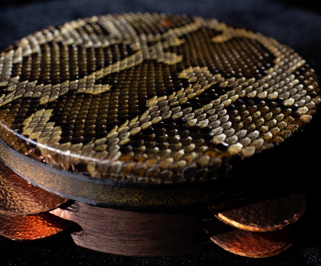 エジプトの伝統楽器 Riq ヘビ革 手作り Riqq タンブレロ パンデイロ