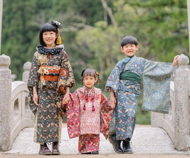 ウィリアムモリス キッズ浴衣 William Morris kids YUKATA KIMONO