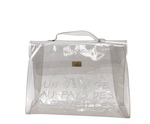 日本直送 名牌中古包 】HERMES エルメス ケリー ハンドバッグ 透明