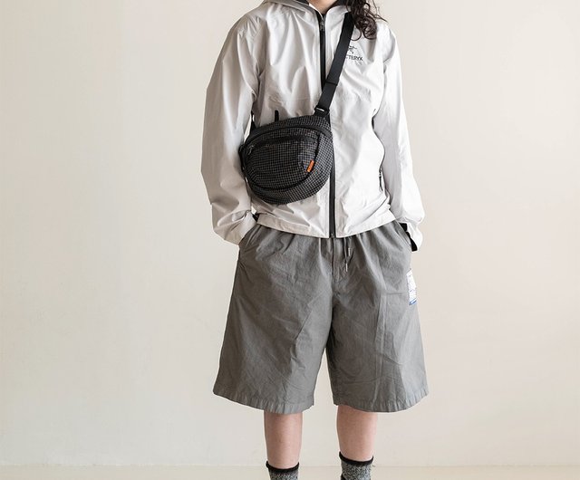 10%OFF】ストリート系日系チェック柄クロスボディバッグ 男女兼用 機能