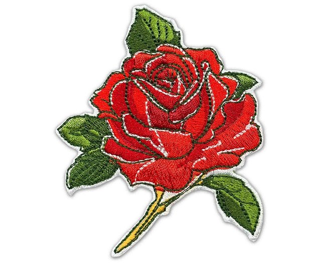 台湾 【刺繍ワッペン】フラワーシリーズ - ローズ 薔薇 ICONA - Pinkoi