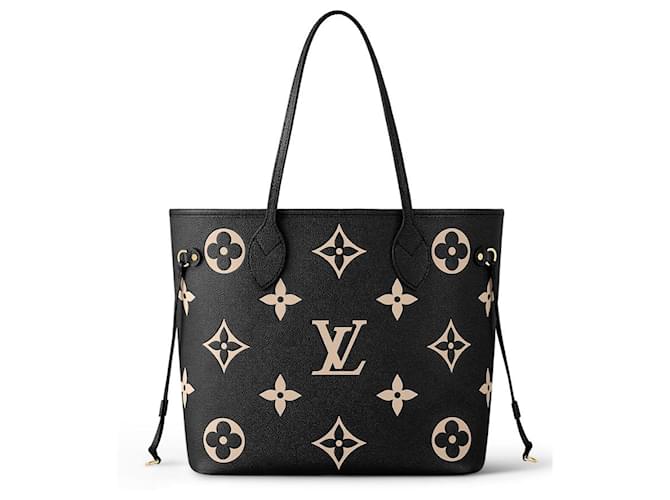 Louis Vuitton LV Neverfull empreinte bicolour Black Leather ref