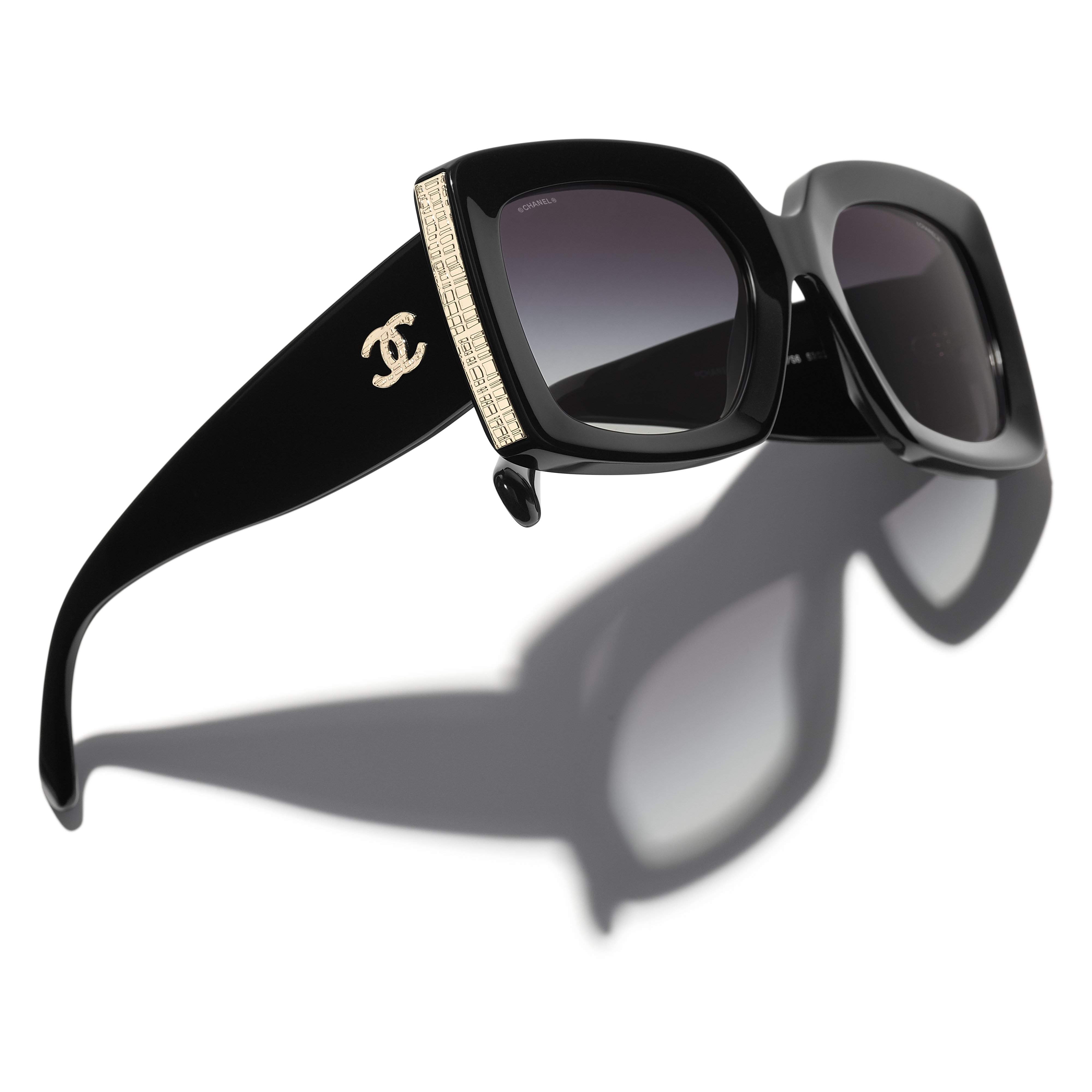 Sunglasses Chanel Tweed Black CH5435 C622/S6 53-22 Large Gradient