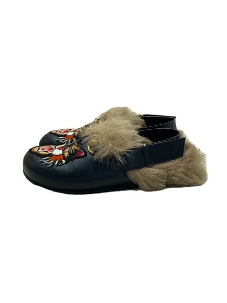 GUCCI ファーアングリーキャットサンダルブラック-【人気