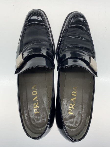 PRADA(プラダ) / ローファー/37.5/BLK/レザー/履きジワ使用感あり