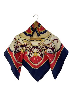 HERMES(エルメス) / poste et cavalerie/カレ90/スカーフ/シルク/NVY