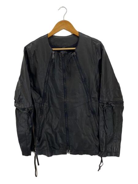 美品 マルコタリアフェリ 伊製 44 変形多連ジップ レザージャケット □□