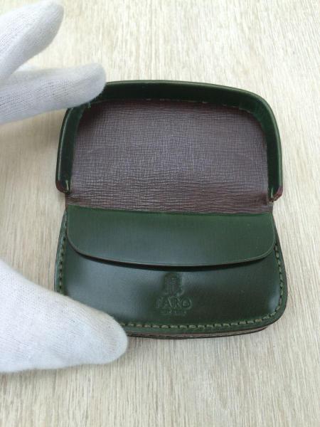 土屋鞄 コードバン 馬蹄型小銭入れ グリーン 土屋鞄 コードバン 馬蹄型