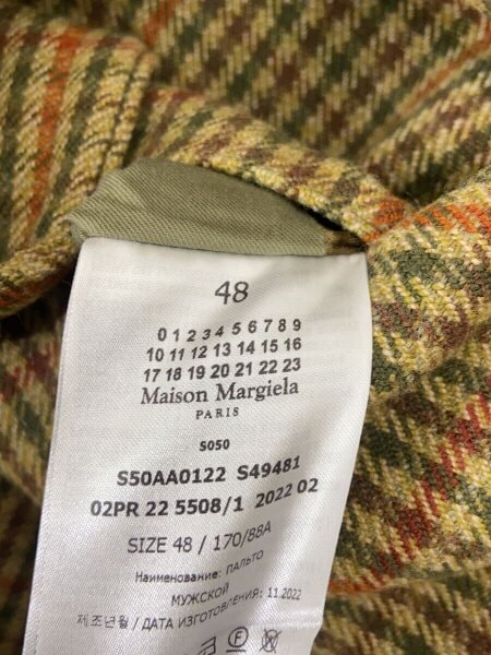 Maison Margiela(メゾンマルジェラ) / 22AW/ウール チェックロング