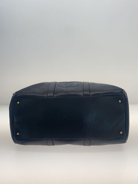 CHANEL(シャネル) / ボストンバッグ/レザー/BLK/パイピング露出/CC