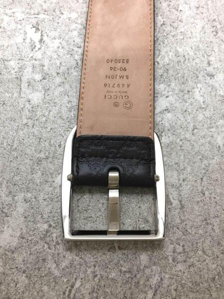 GUCCI(グッチ) / ベルト/レザー/BLK/総柄/メンズ | 中古品の販売・通販