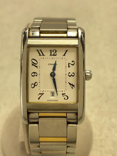 COACH(コーチ) / クォーツ腕時計/アナログ/ステンレス/WHT/SLV/W502B