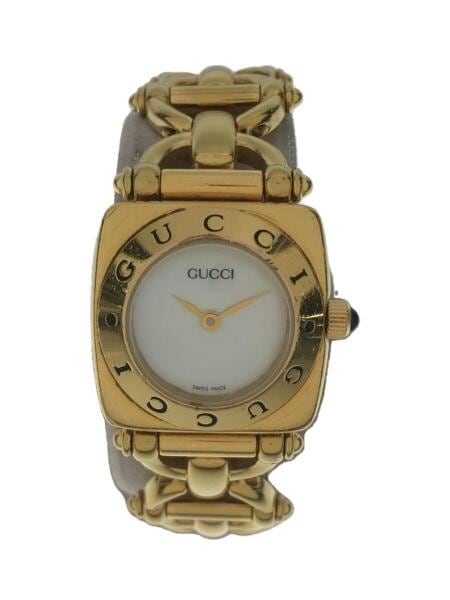 GUCCI(グッチ) / クォーツ腕時計/シェル文字盤/アナログ/WHT/GLD/SS