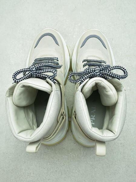PRADA(プラダ) / レースアップブーツ/38.5/WHT/レザー/611 | 中古品の