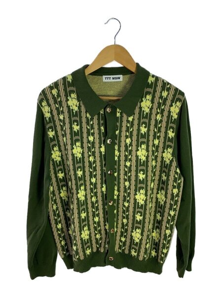 トップス TTT MSW 22SS Flower Jacquard Knit Green TTT MSW Flower