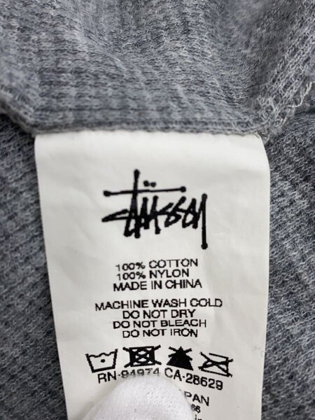 STUSSY(ステューシー) / 長袖Tシャツ/L/コットン/GRY/無地/グレー/裾