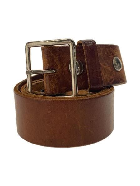 IDAHO LEATHER バスケットスタンプ レザーベルト 八角バックル 碇印