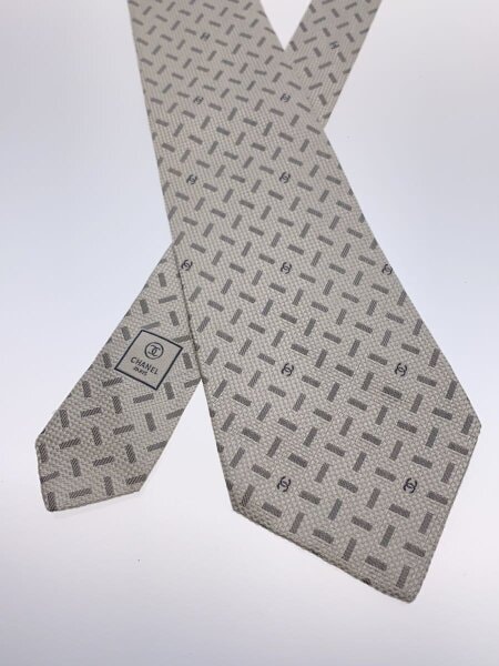 CHANEL(シャネル) / ココマーク/ネクタイ/シルク/WHT/メンズ// | 中古