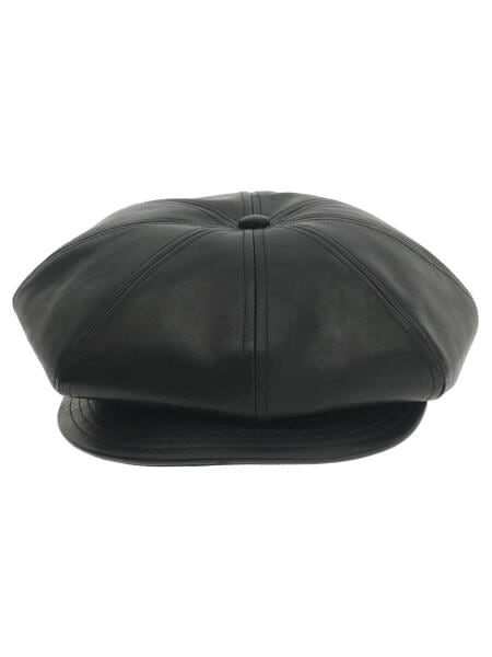 SOLARIS&CO レザーハット、ベレー帽/黒