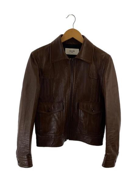 CELINE(セリーヌ) / レザージャケット・ブルゾン/44/レザ/ブラウン