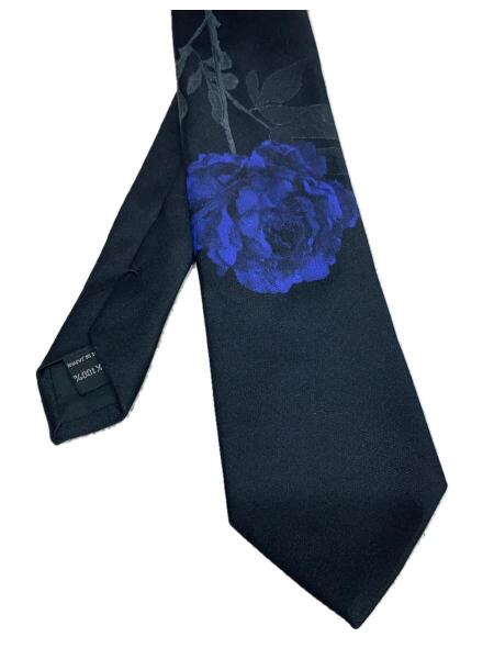 YOHJI YAMAMOTO(ヨウジヤマモト) / ネクタイ/シルク/BLK/花柄/メンズ