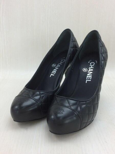 CHANEL(シャネル) / パンプス/35.5/BLK/レザー/マトラッセ