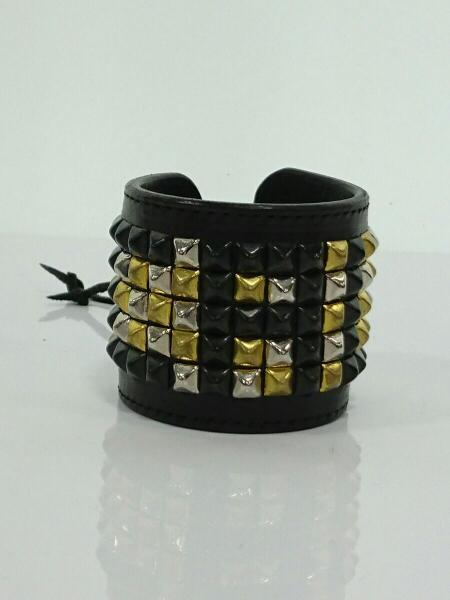 CALEE(キャリー) / スタッズバングル/レザー/BLK/CALEE STUDS LEATHER