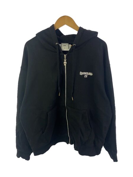 OY(オーワイ) / ジップパーカー/2/コットン/ブラック/プリント